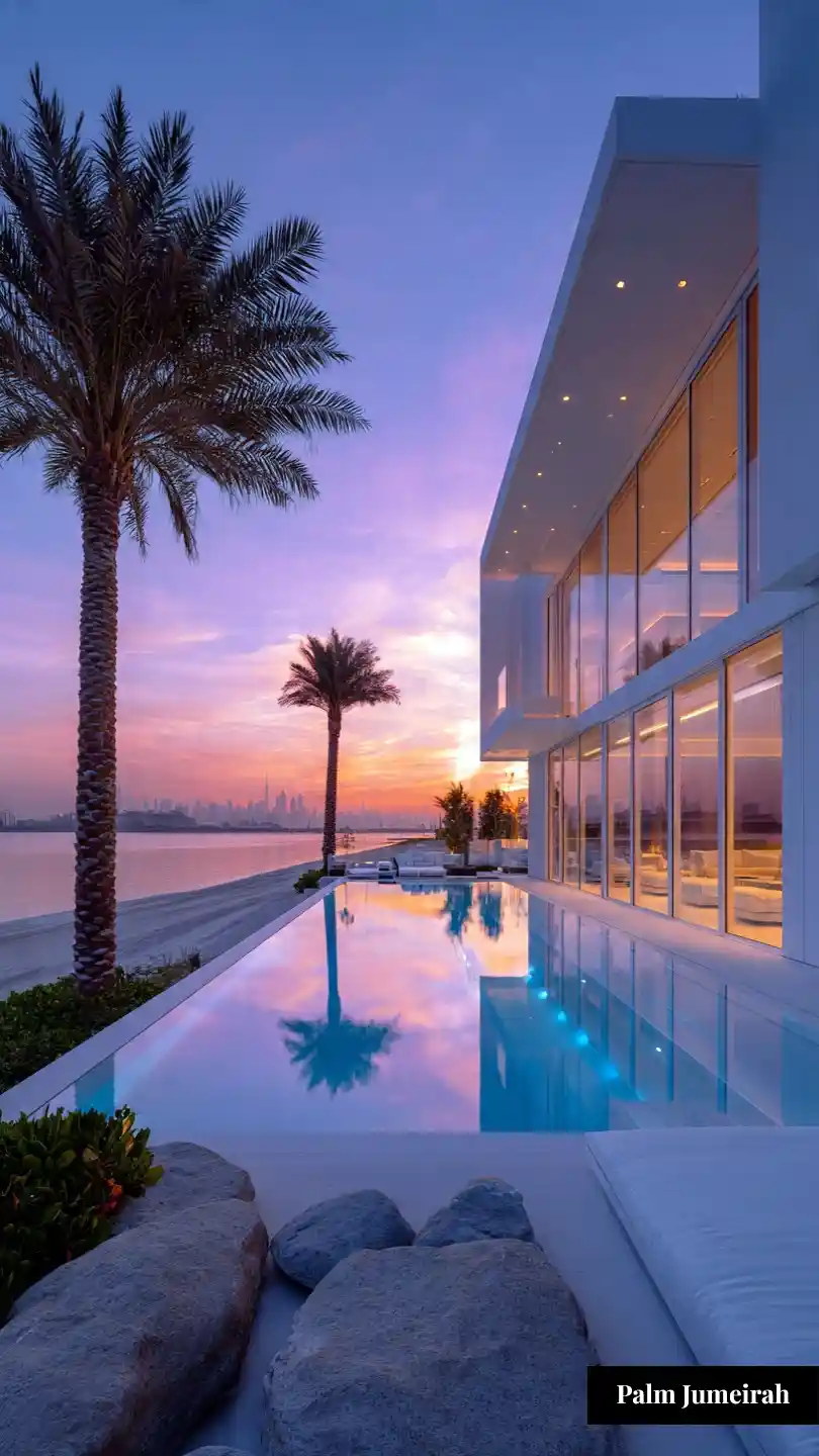 Pool at sunset